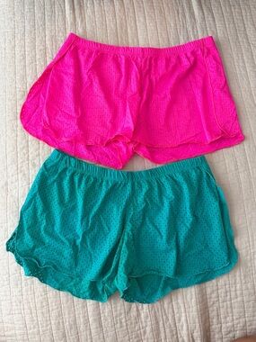 Women’s Mesh Lounge Shorts - Pink and Teal